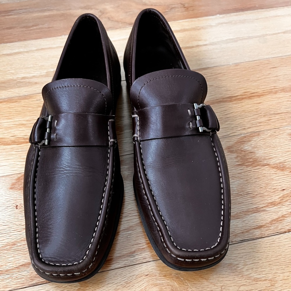 Ferragamo brown loafers. Rarely worn.